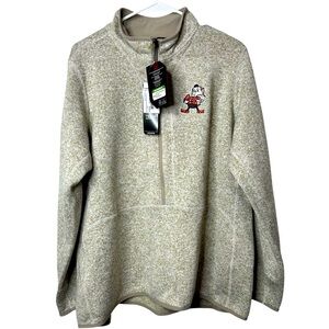 NWT Antigua Cleveland Browns Hands On Hips Brownie 1/4‎ Zip Pullover Men’s 2XL
